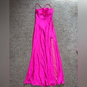 Hot pink prom dress